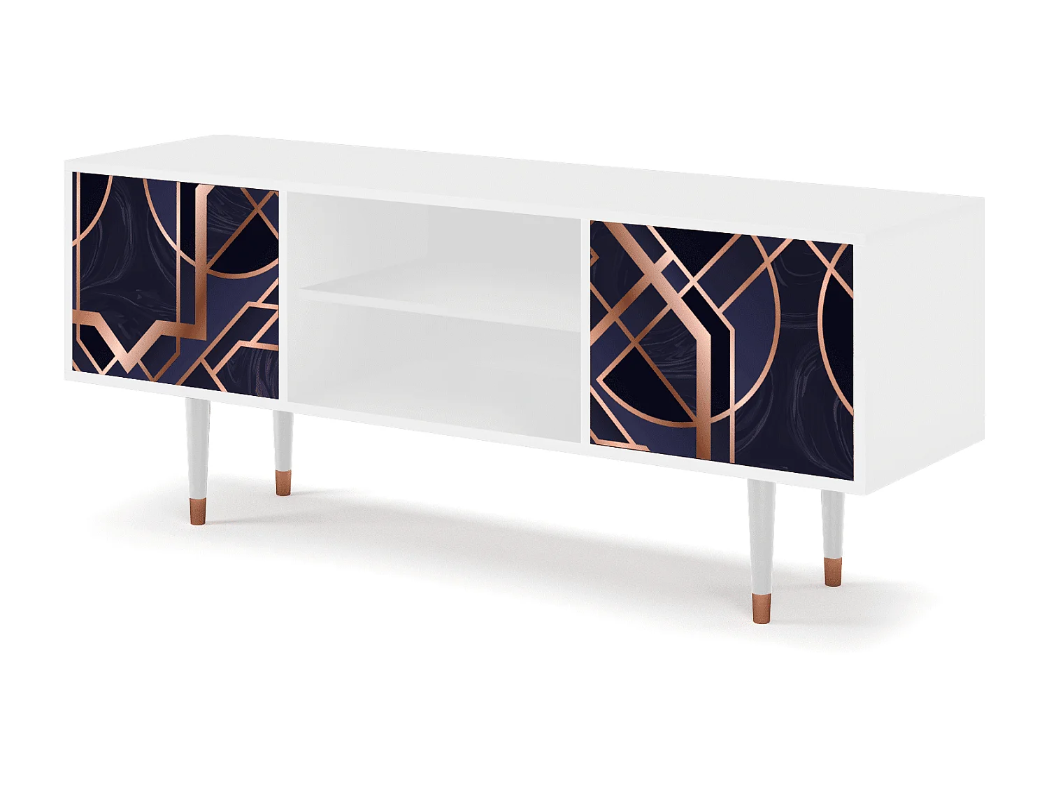 Meuble TV - 170х69х48 cm - T2 - Purple Temple, Blanc