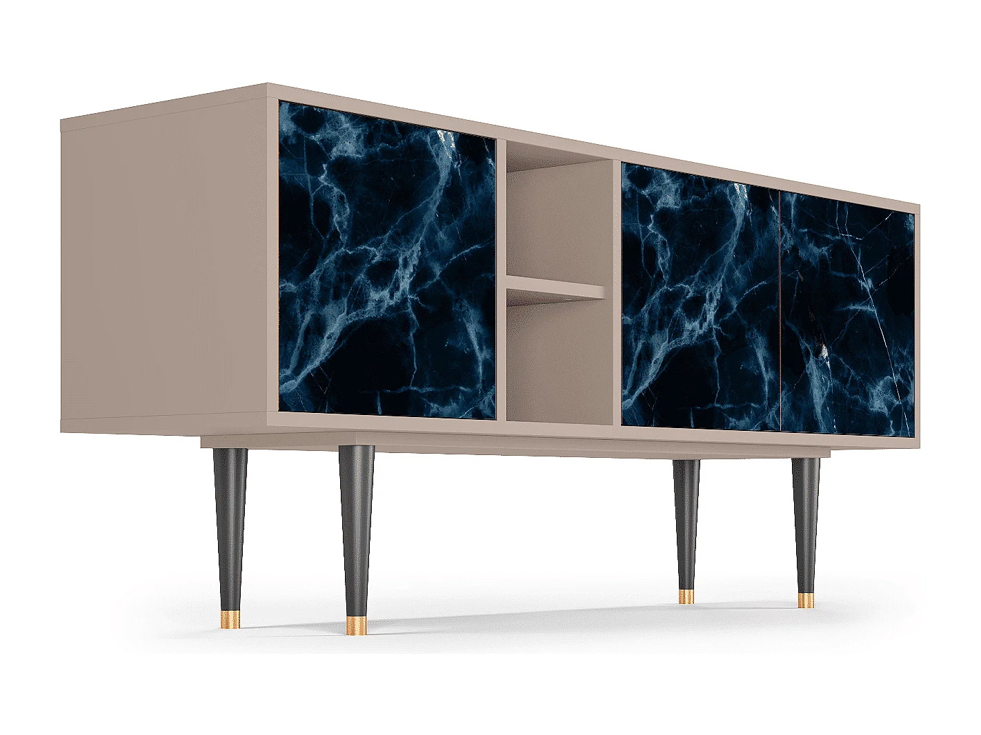 Meuble TV - 150х69х41 cm - T5 - Deep Ocean, Latte