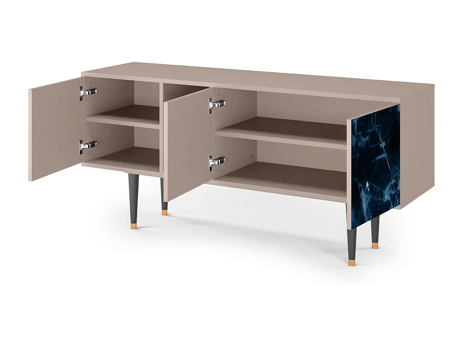 Meuble TV - 150х69х41 cm - T5 - Deep Ocean, Latte