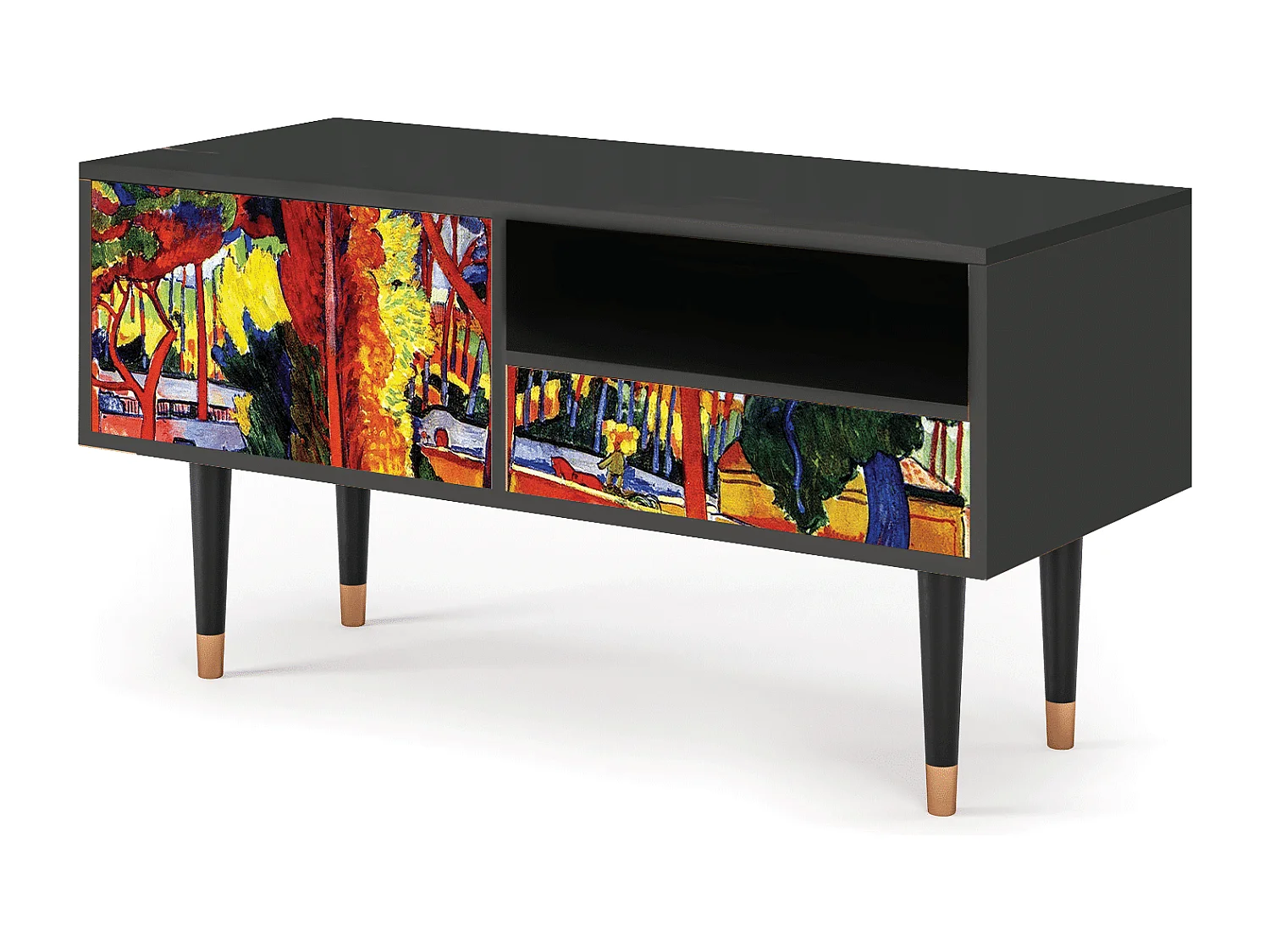 Meuble TV - 115х59х48 cm - T3 - The Turning Road, Anthracite