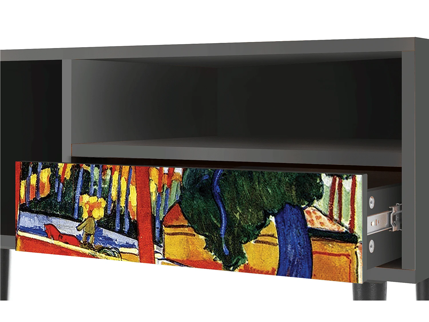 Mueble de TV - 115х59х48 cm - T3 - The Turning Road, Antracita