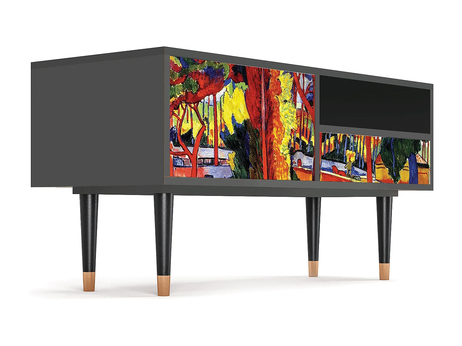 Meuble TV - 115х59х48 cm - T3 - The Turning Road, Anthracite