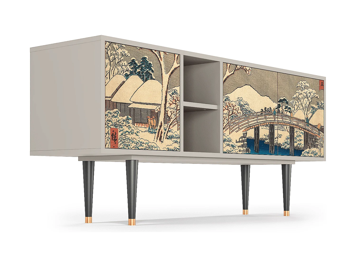 Meuble TV - 150х69х41 cm - T5 - Katabira River, Sable