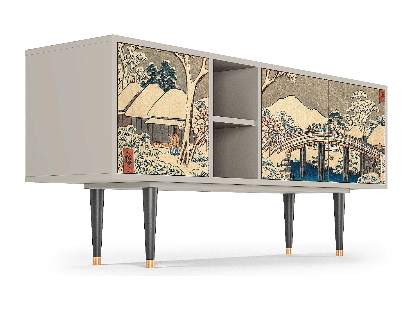 Meuble TV - 150х69х41 cm - T5 - Katabira River, Sable