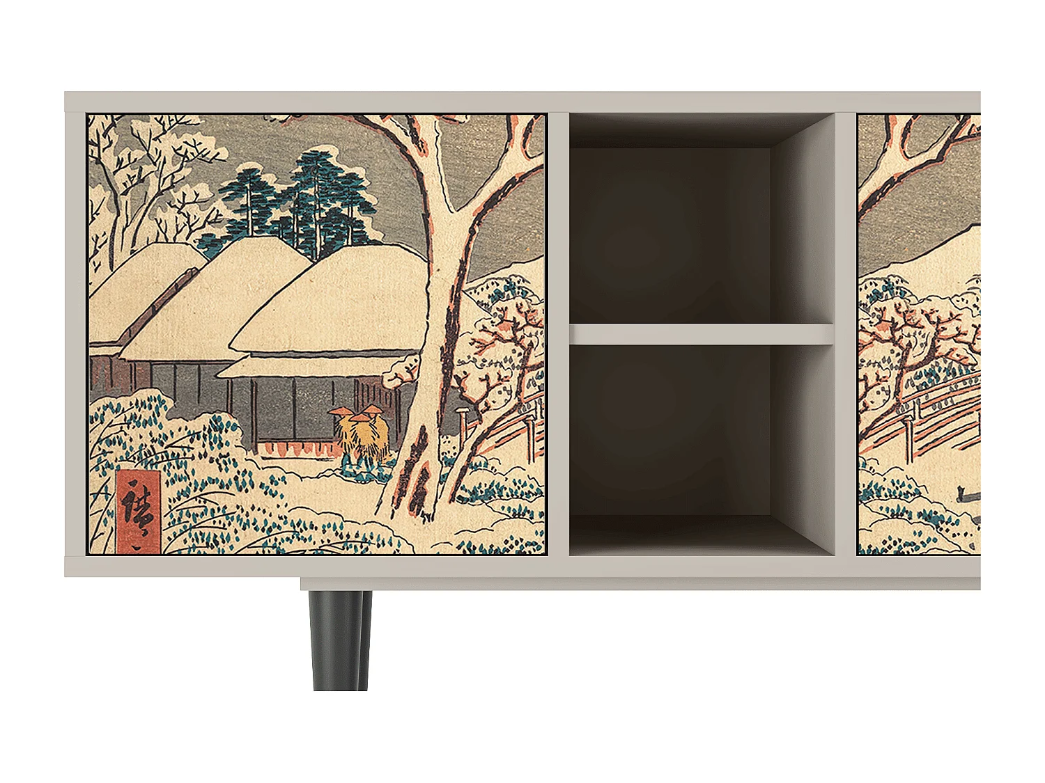 Meuble TV - 150х69х41 cm - T5 - Katabira River, Sable