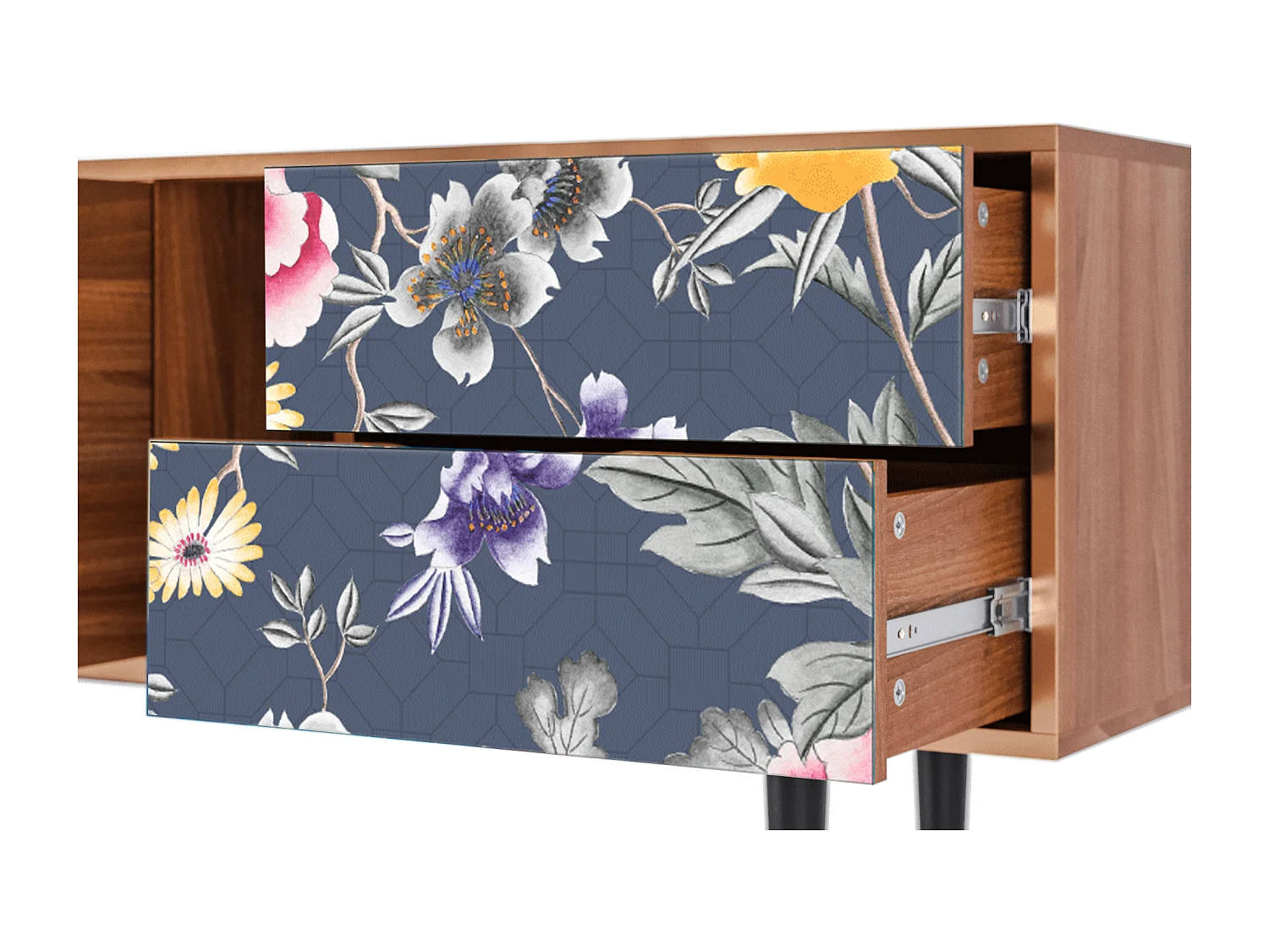 Meuble TV - 170х69х48 cm - T1 - Dark Flower Bed, Noyer