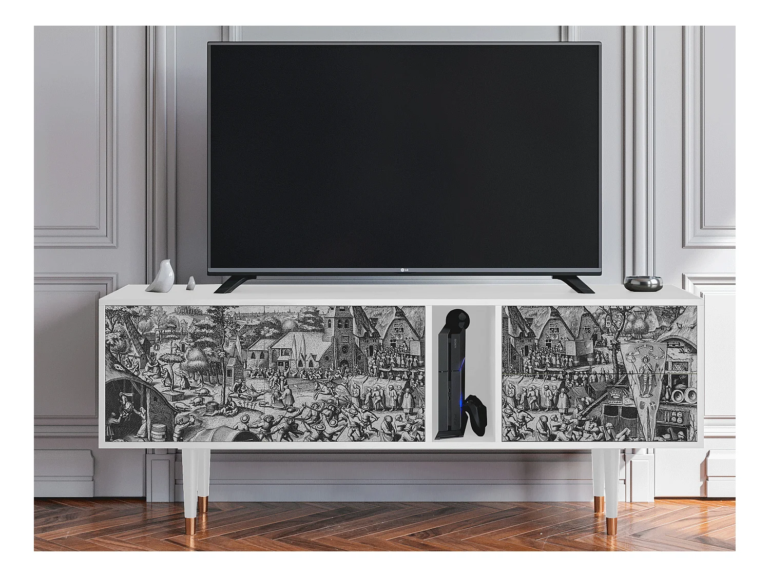 Meuble TV - 170х69х48 cm - T1 - The Festival of Saint, Blanc