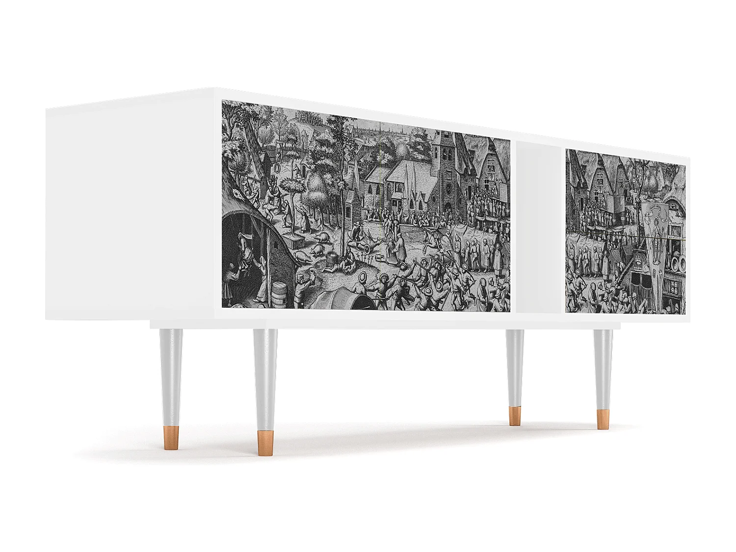 Mobile TV - 170х69х48 cm - T1 - The Festival of Saint, Bianco