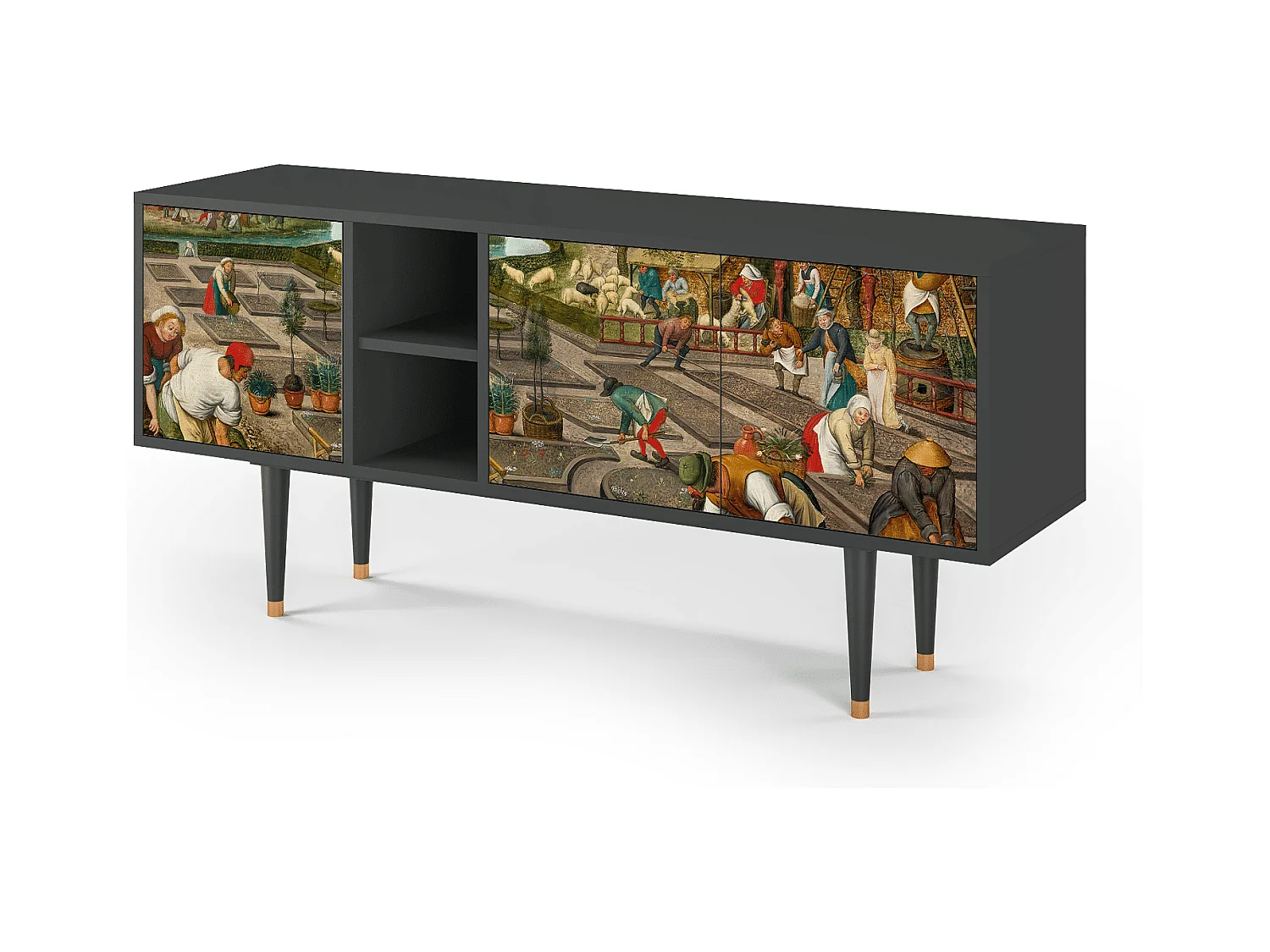 TV-Möbel - 150х69х41 cm - T5 - The Younger - Spring, Anthrazit