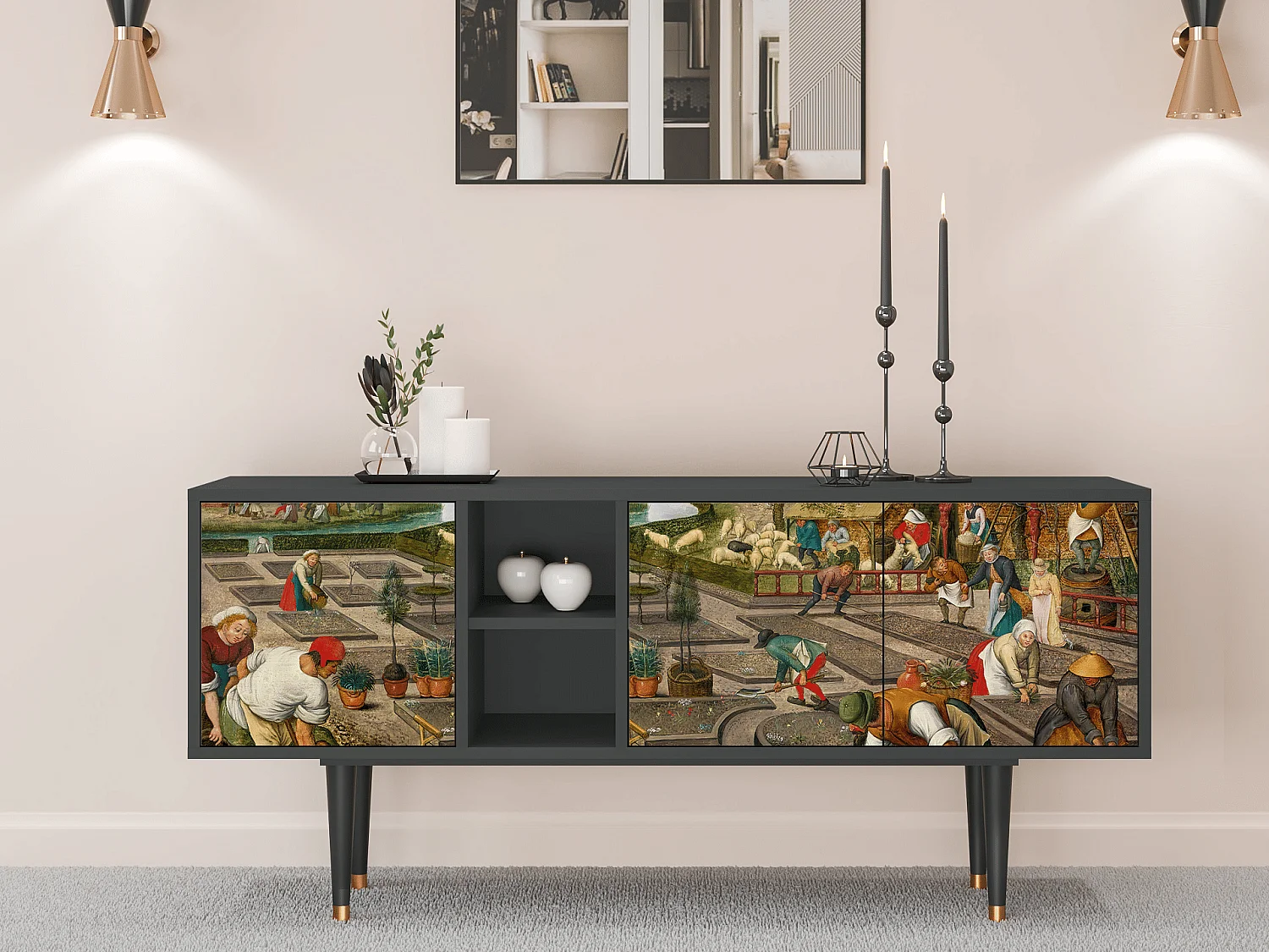 Meuble TV - 150х69х41 cm - T5 - The Younger - Spring, Anthracite