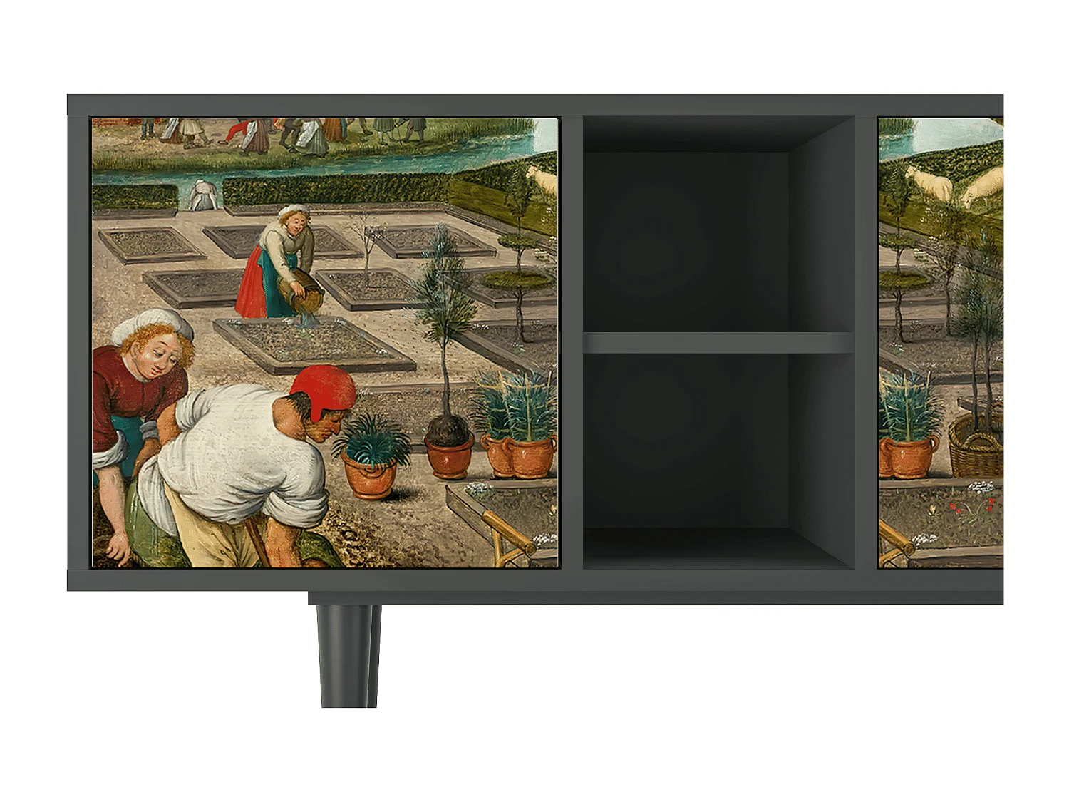 Meuble TV - 150х69х41 cm - T5 - The Younger - Spring, Anthracite