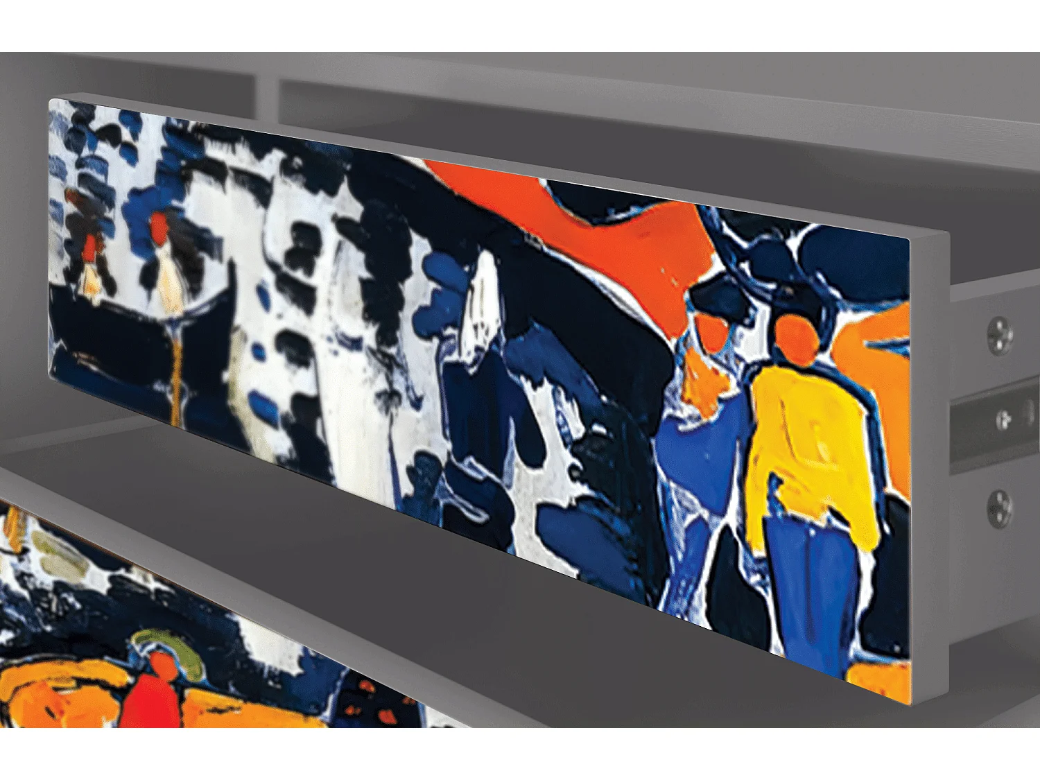 Meuble TV - 170х59х48 cm - T4 - Le Séchage des voiles , Gris