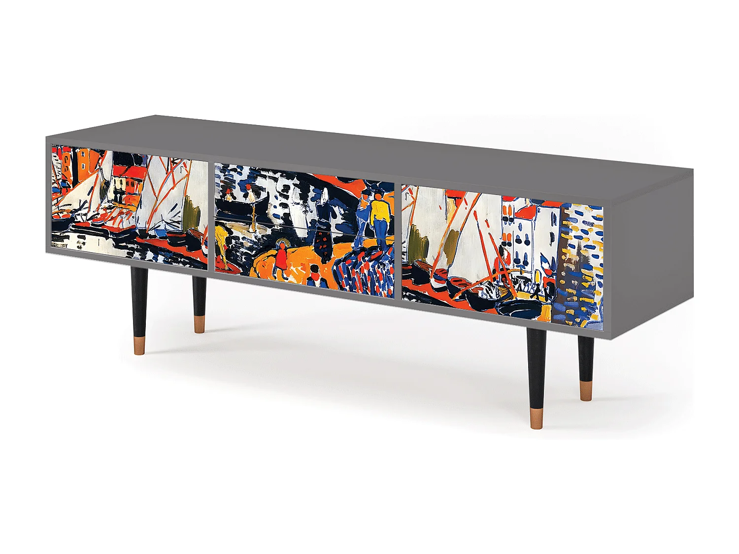 TV-Möbel - 170х59х48 cm - T4 - Le Séchage des voiles , Grau