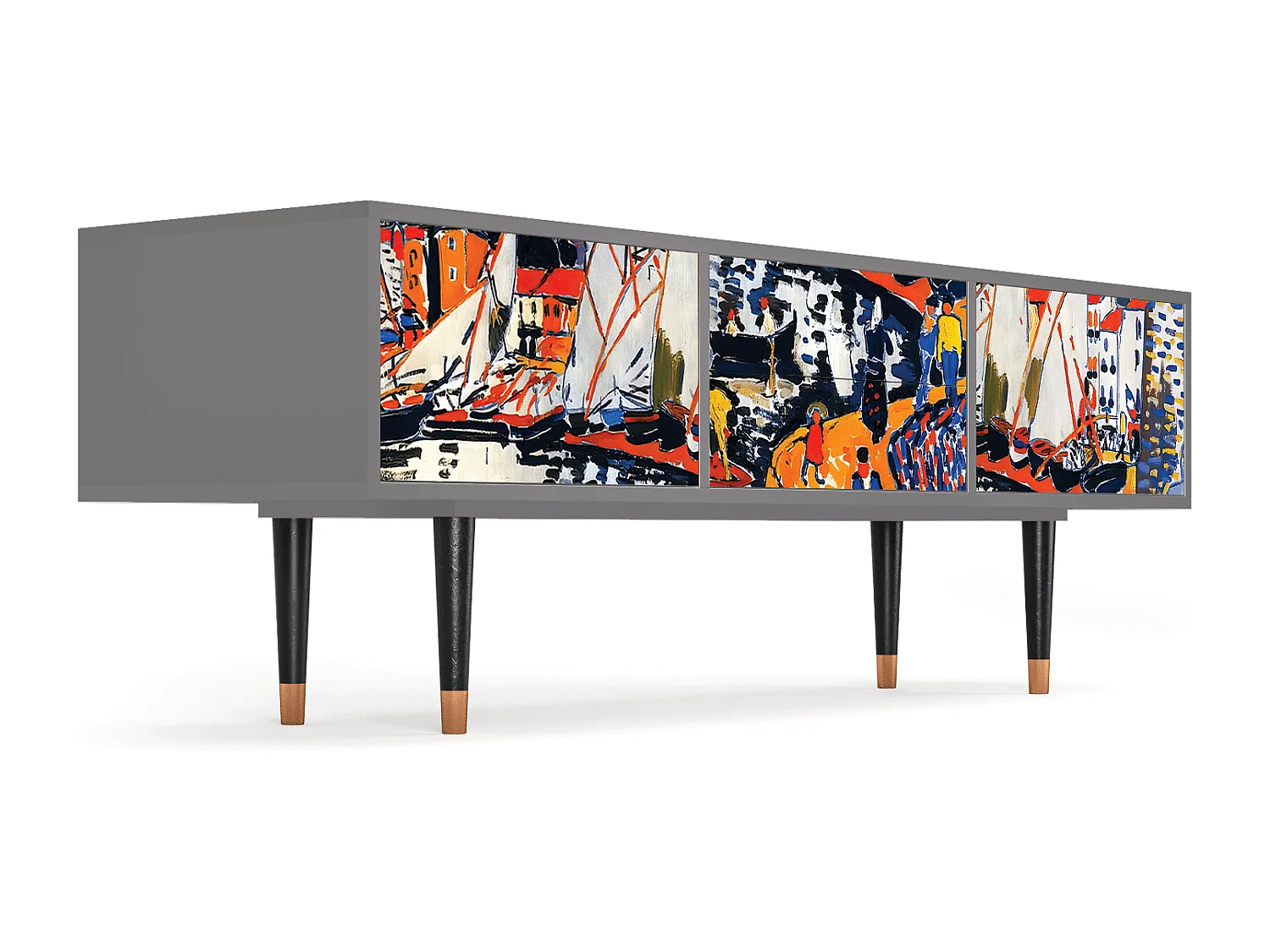 TV-Möbel - 170х59х48 cm - T4 - Le Séchage des voiles , Grau