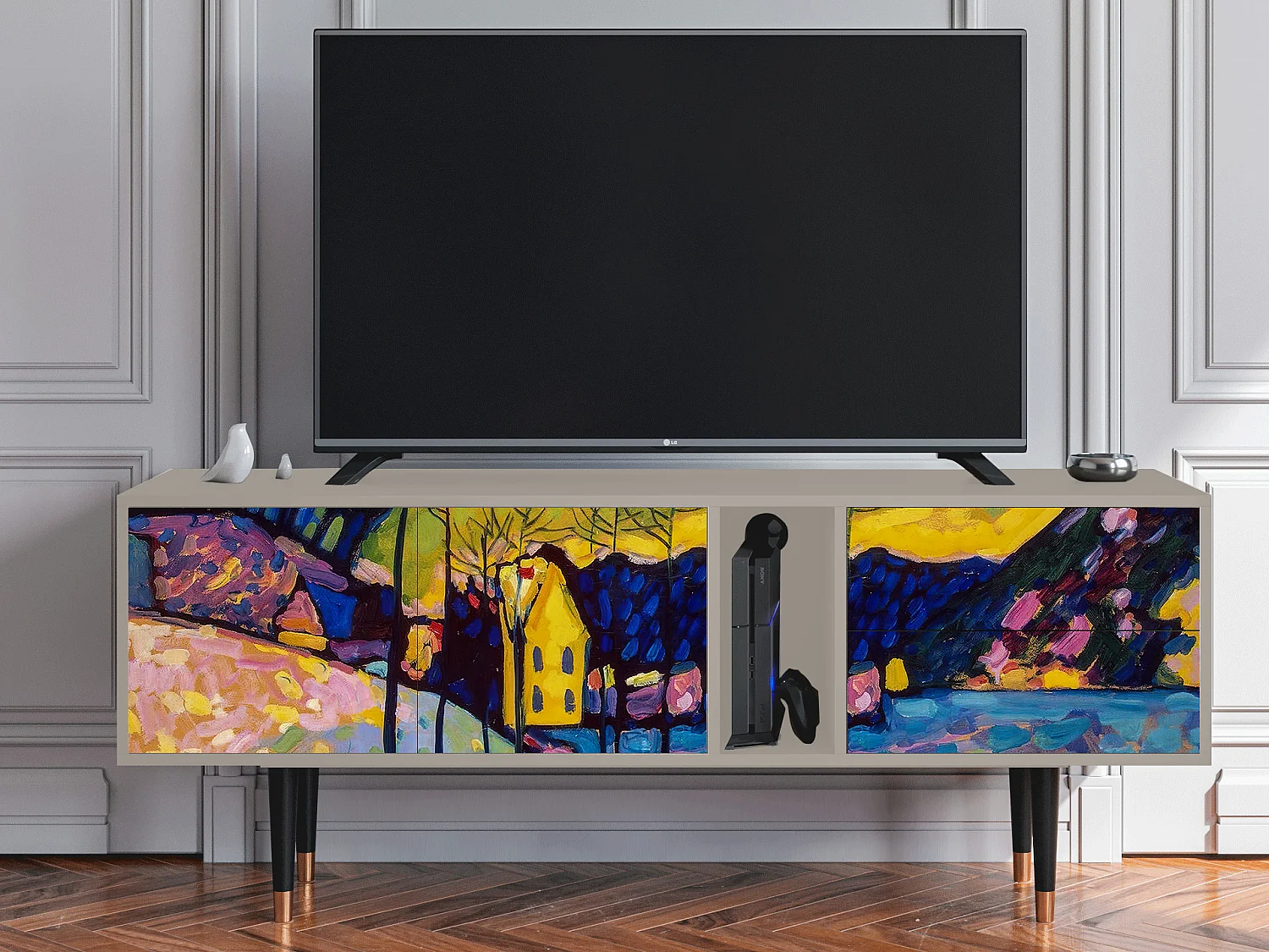 Meuble TV - 170х69х48 cm - T1 - Winter Landscape, Sable