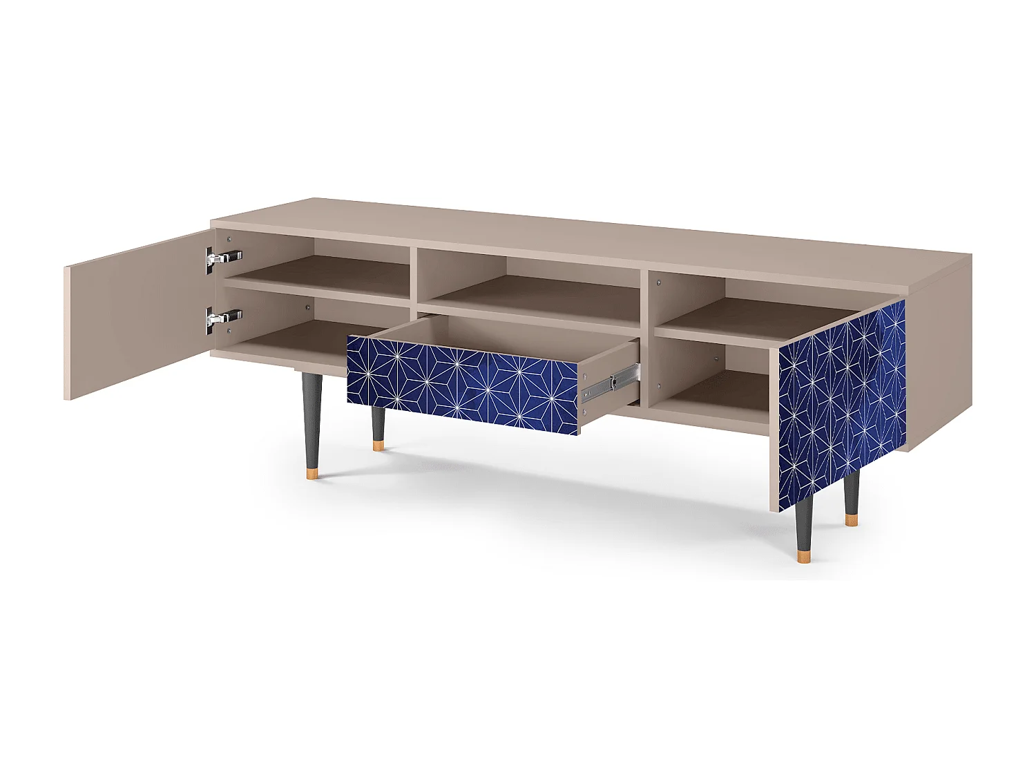 Mobile TV - 170х59х41 cm - T6 - Milky Way, Latte