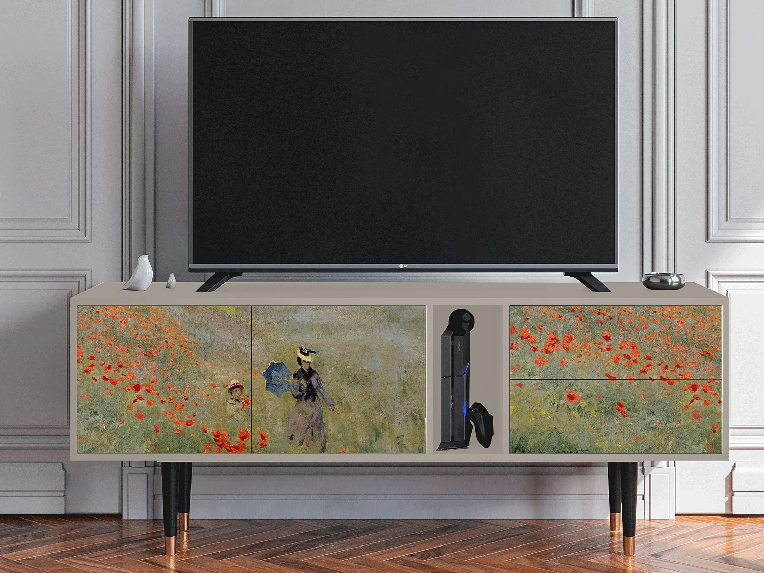 TV-meubel - 170х69х48 cm - T1 - The Poppy Field   , Zand