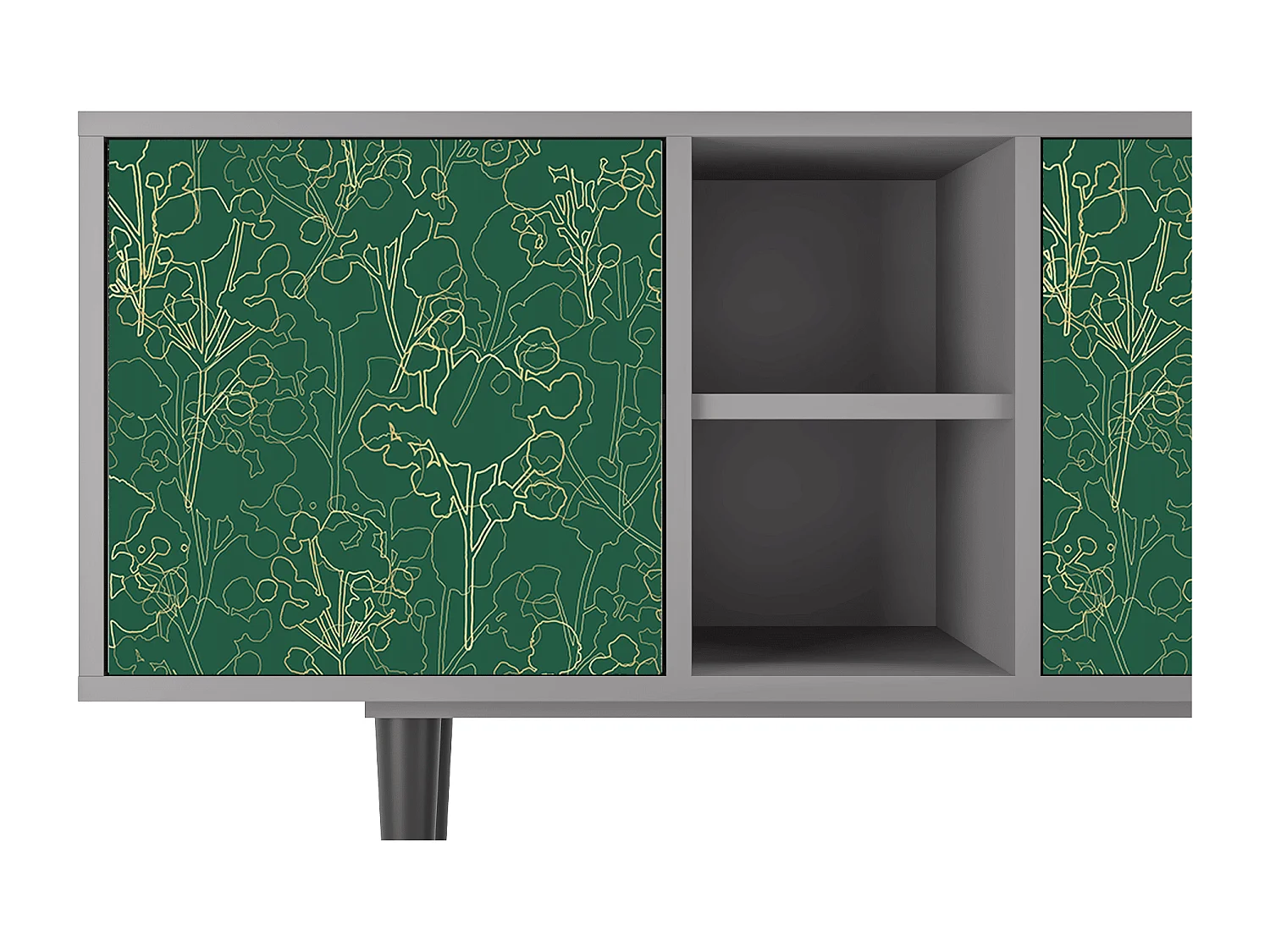 Mobile TV - 150х69х41 cm - T5 - Emerald Forest, Grigio