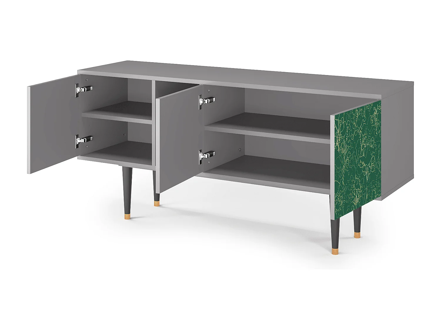 Mobile TV - 150х69х41 cm - T5 - Emerald Forest, Grigio