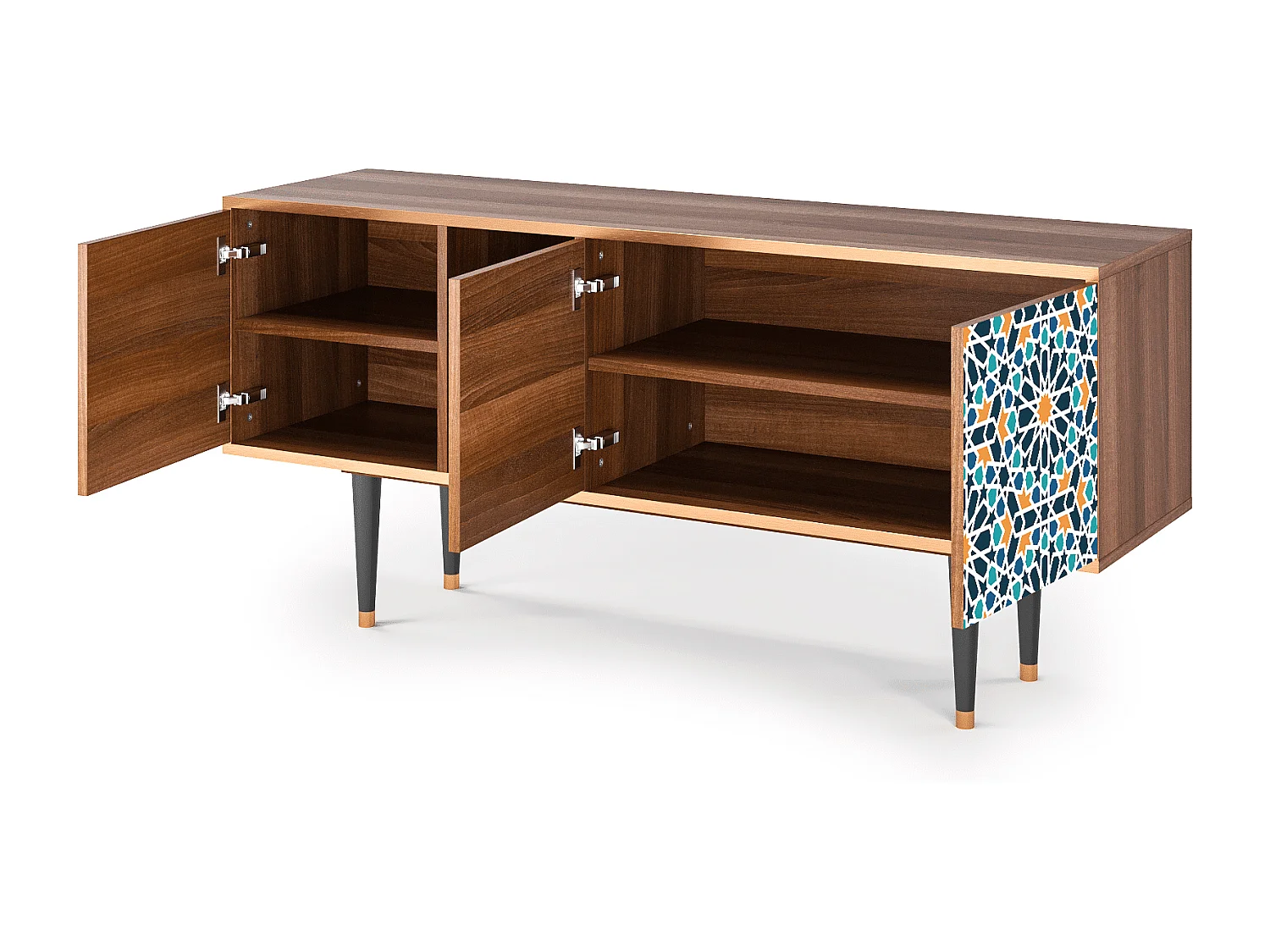 Mobile TV - 150х69х41 cm - T5 - Kaleidoscope, Noce