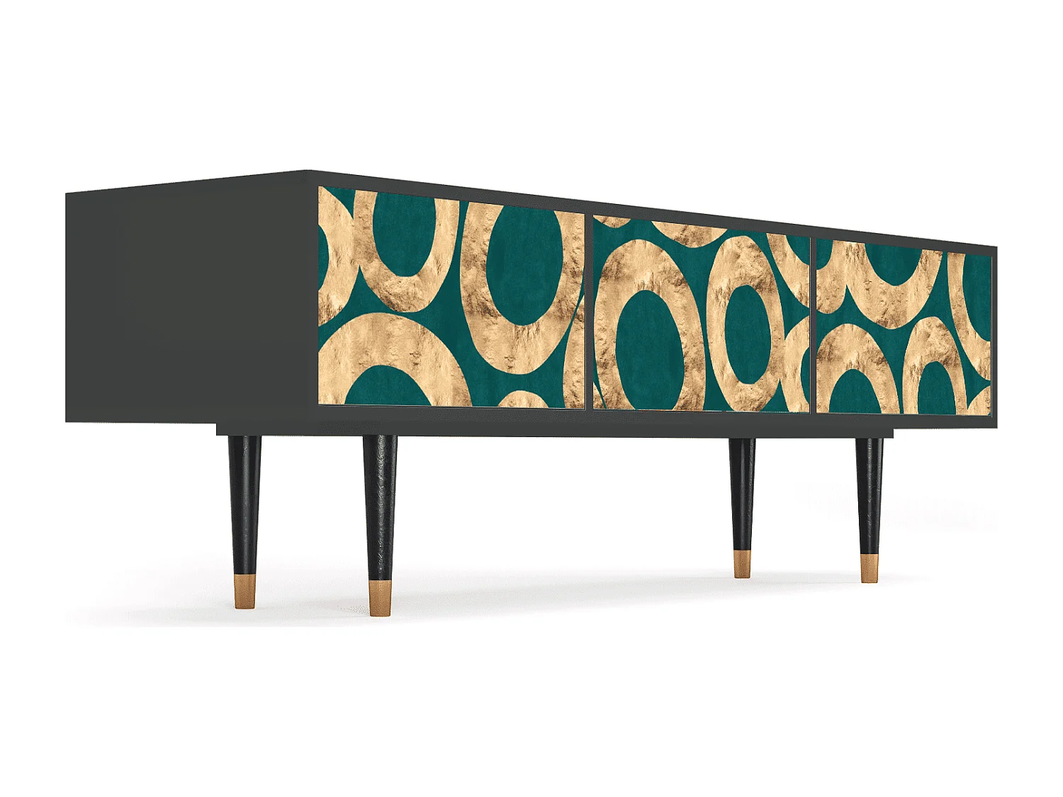 TV-meubel - 170х59х48 cm - T4 - Zircon Sphere, Antraciet