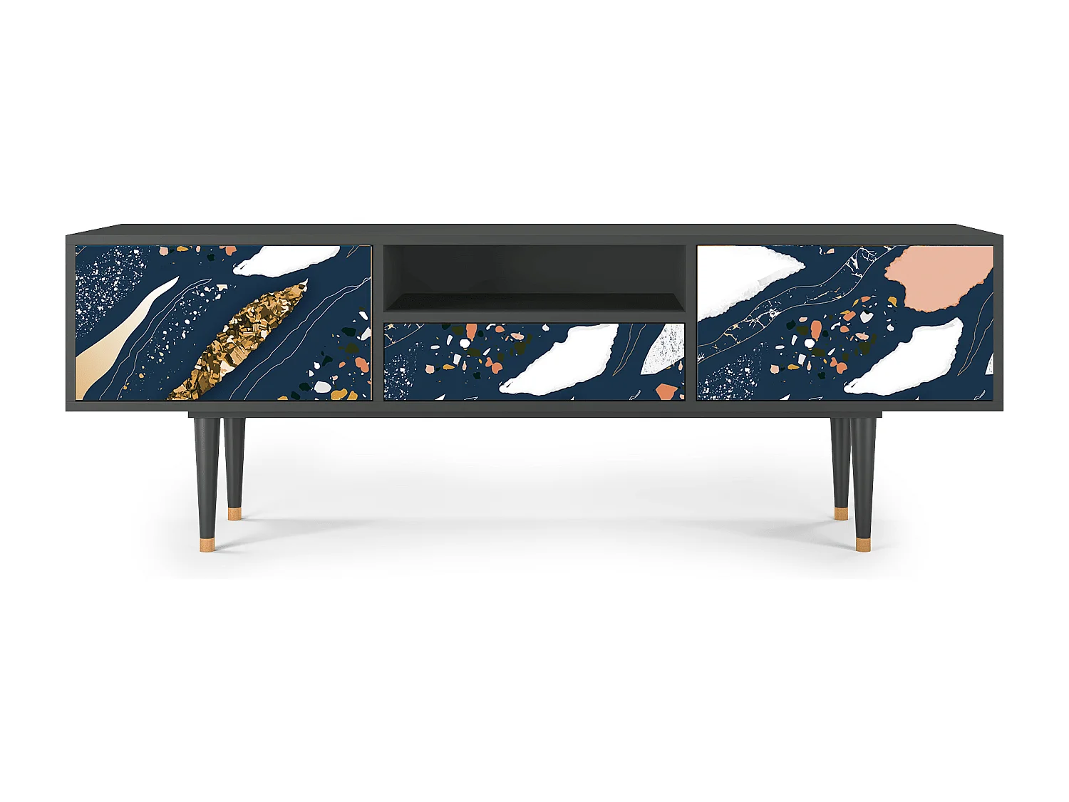 Mobile TV - 170х59х41 cm - T6 - Nude Iceberg, Antracite