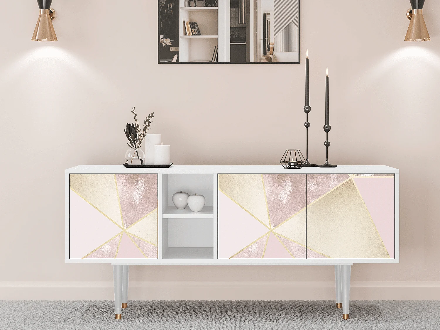 Mobile TV - 150х69х41 cm - T5 - Cosmopolitan Diva, Bianco