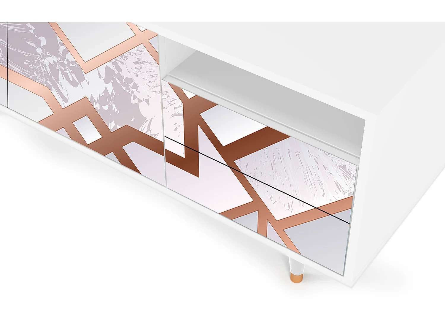 Mobile TV - 125х56х41 cm - T7 - Pastel Fairytale, Bianco