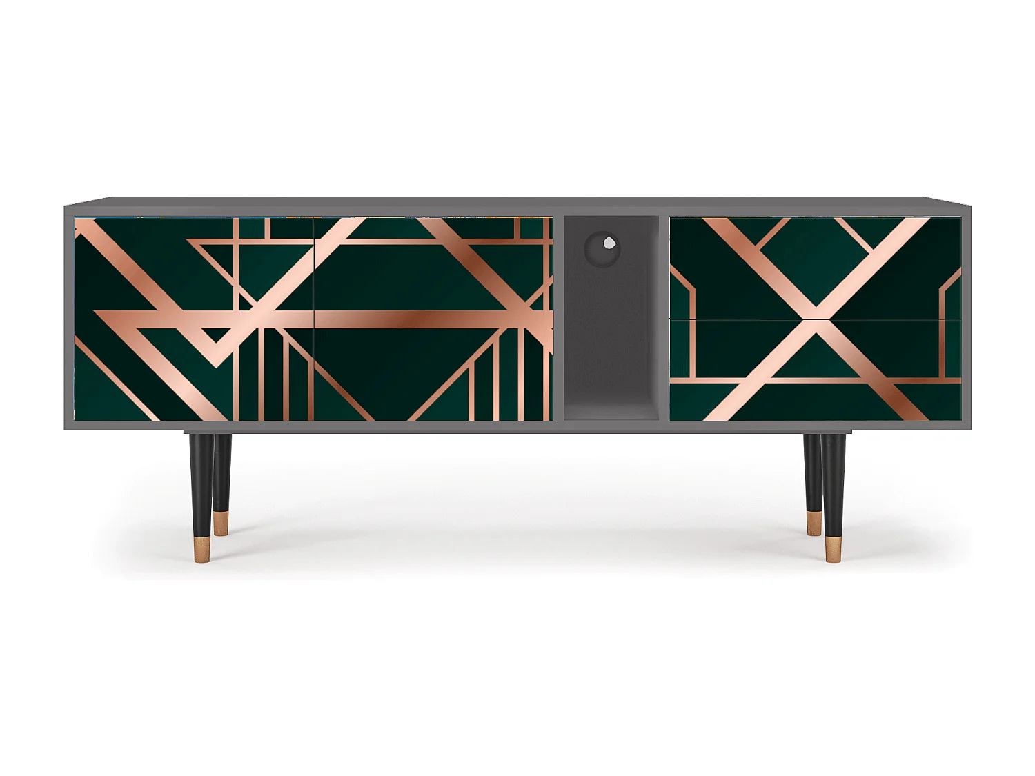 Meuble TV - 170х69х48 cm - T1 - Emerald Gatsby, Gris