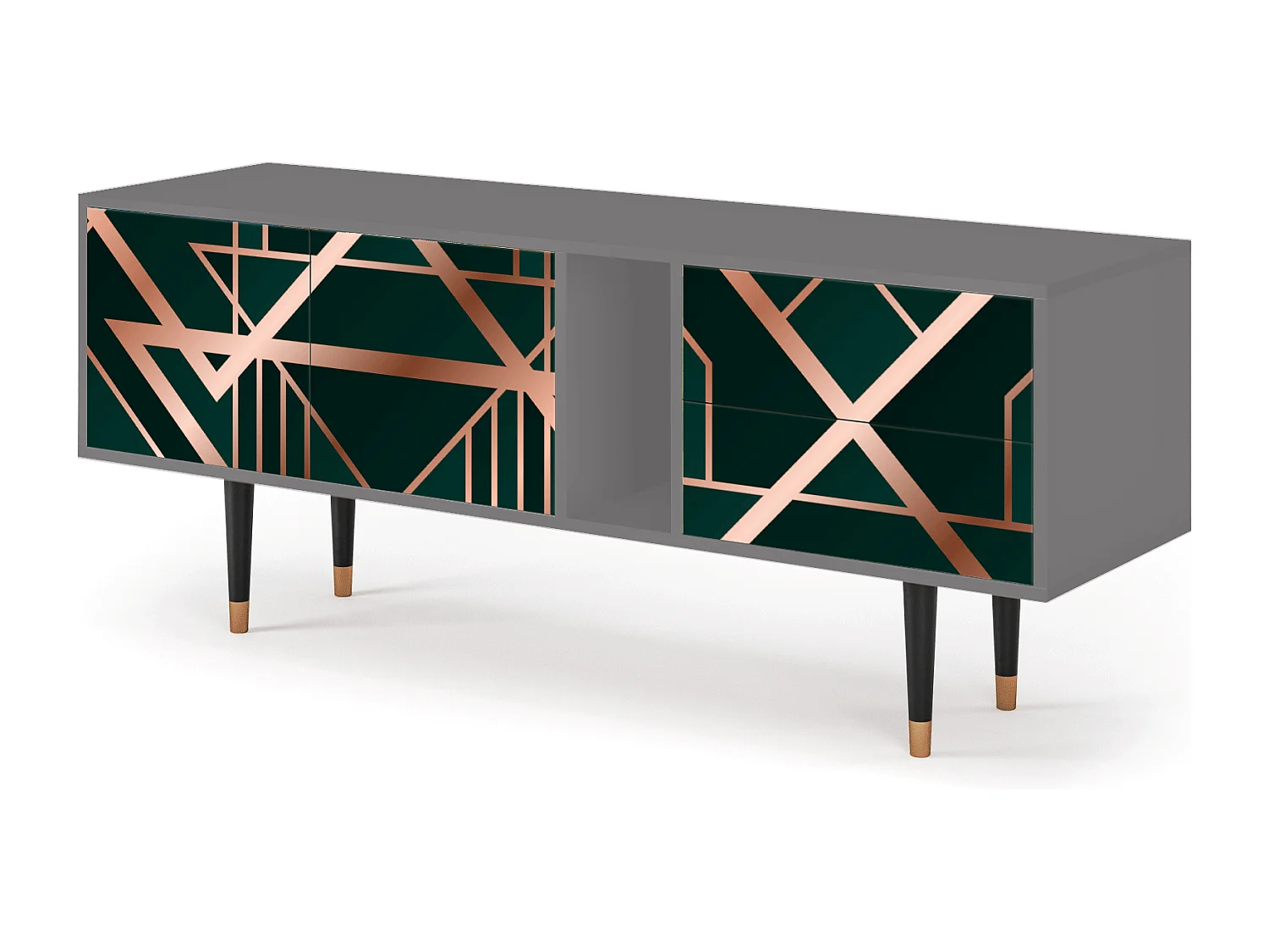 Meuble TV - 170х69х48 cm - T1 - Emerald Gatsby, Gris