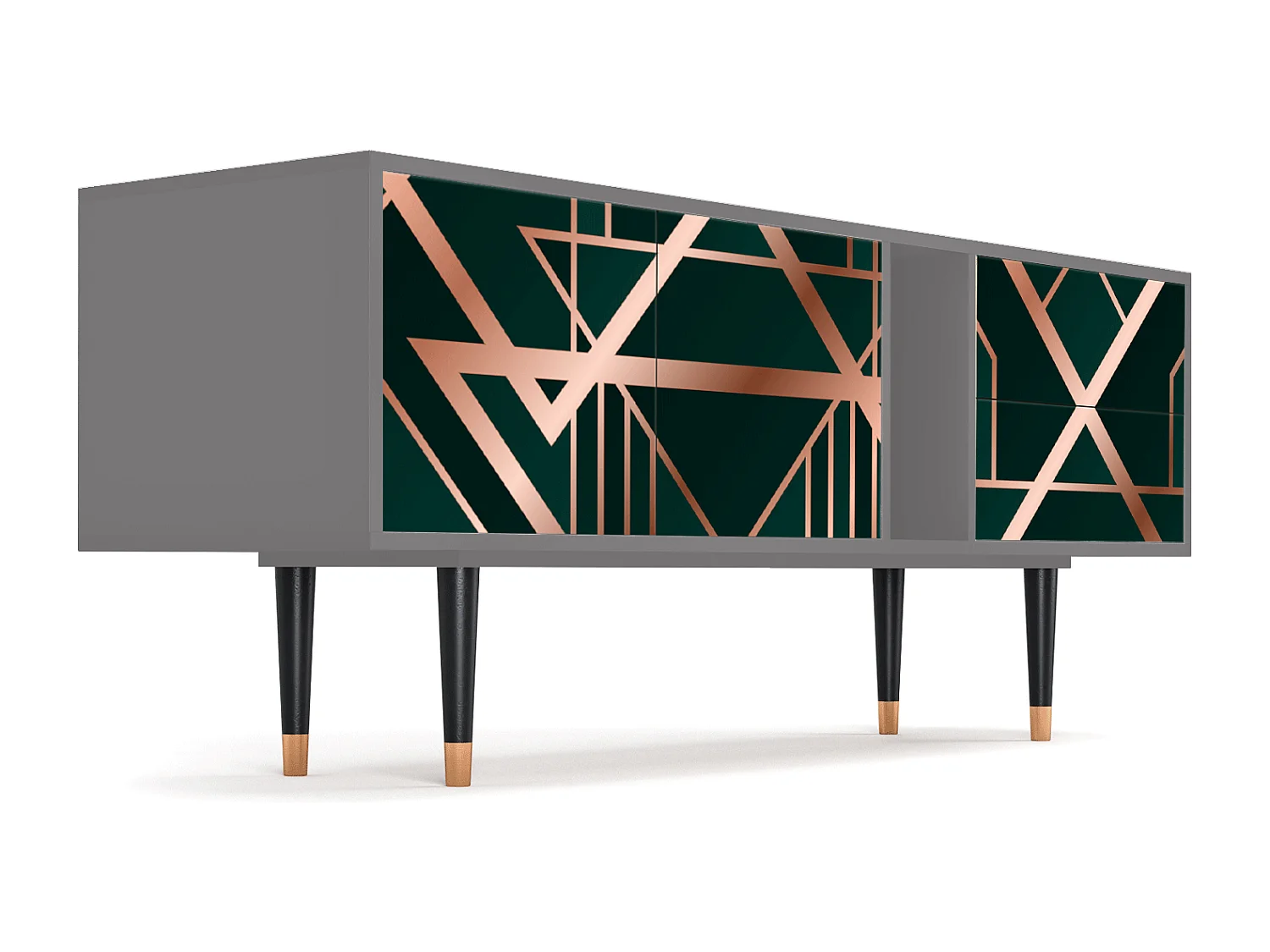 Meuble TV - 170х69х48 cm - T1 - Emerald Gatsby, Gris