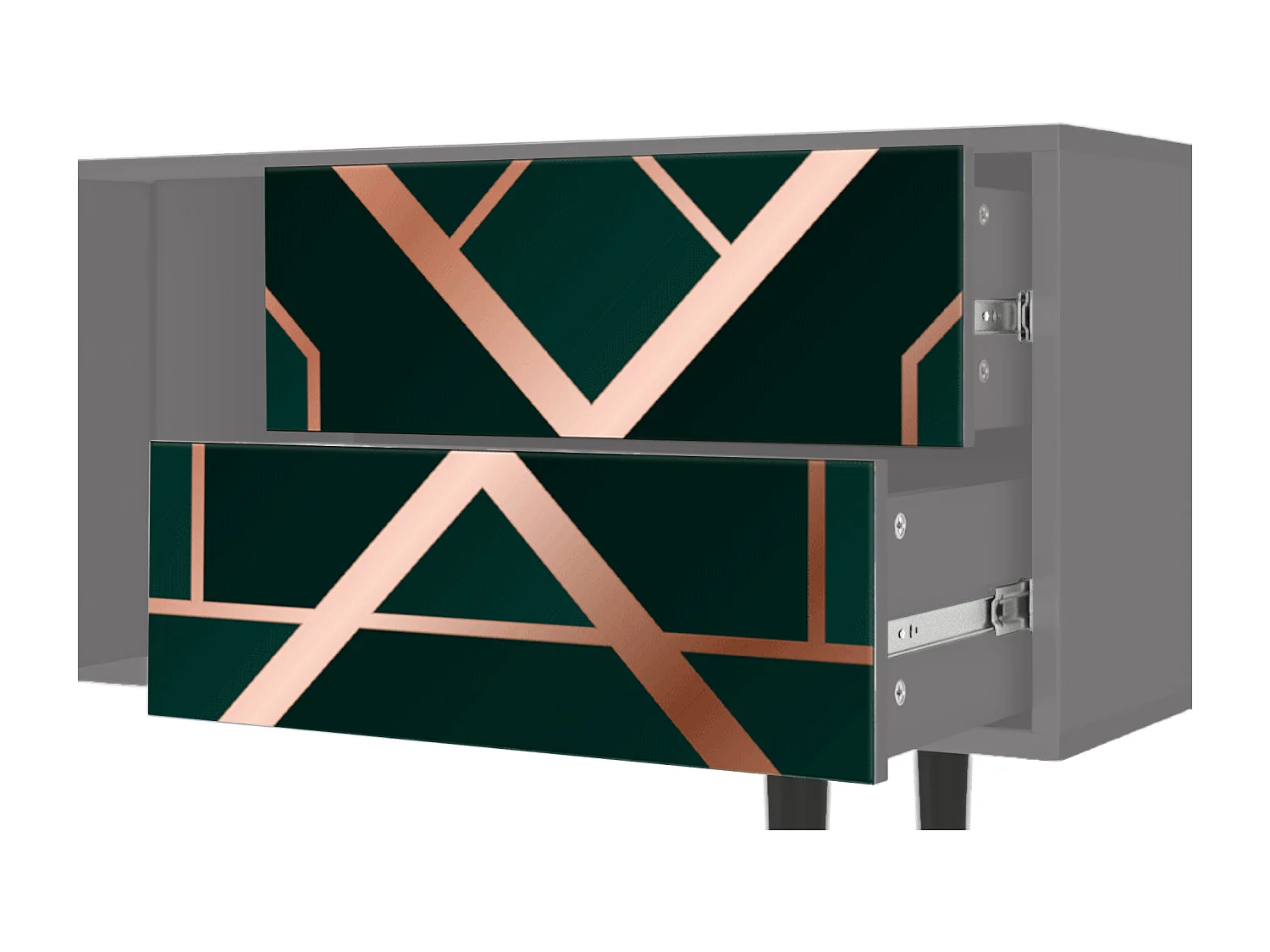 Meuble TV - 170х69х48 cm - T1 - Emerald Gatsby, Gris