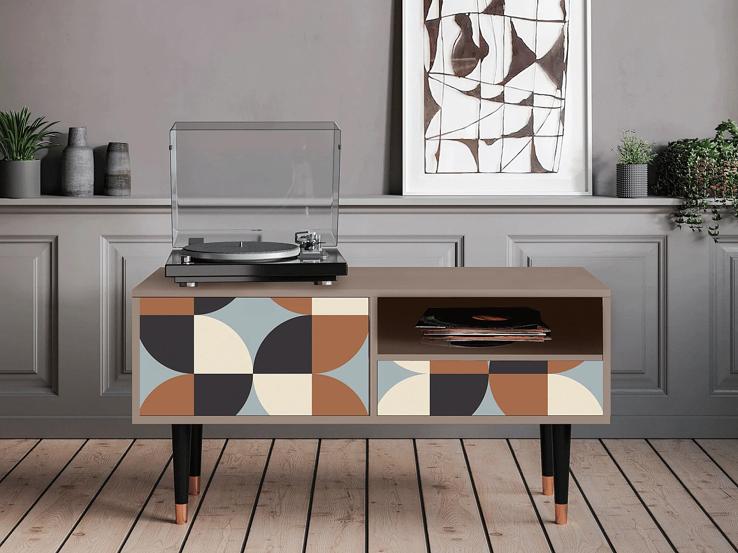 TV-Möbel - 115х59х48 cm - T3 - Brown Sensation, Latte