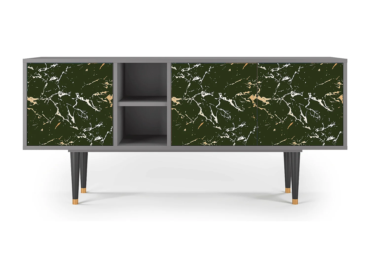 Szafka RTV - 150х69х41 cm - T5 - Amazon Forest, Szary