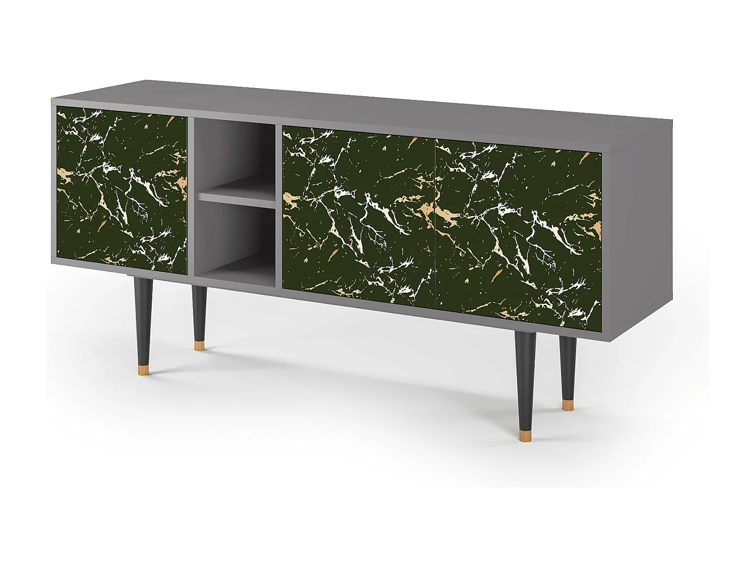 Szafka RTV - 150х69х41 cm - T5 - Amazon Forest, Szary