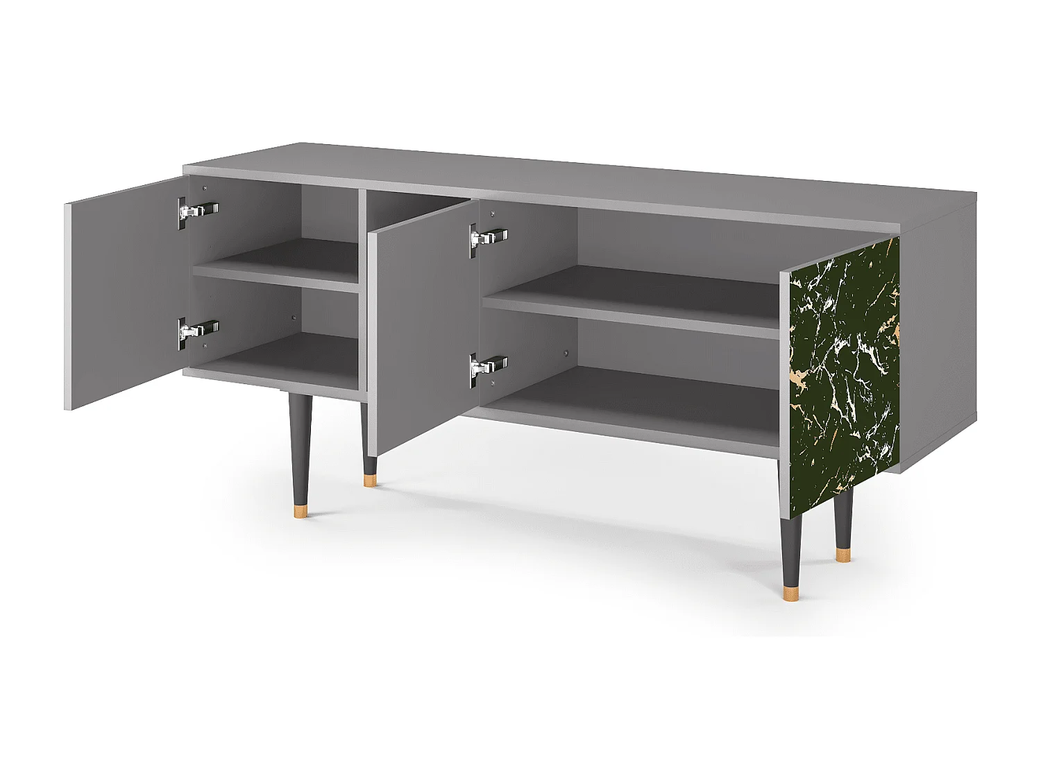 Szafka RTV - 150х69х41 cm - T5 - Amazon Forest, Szary