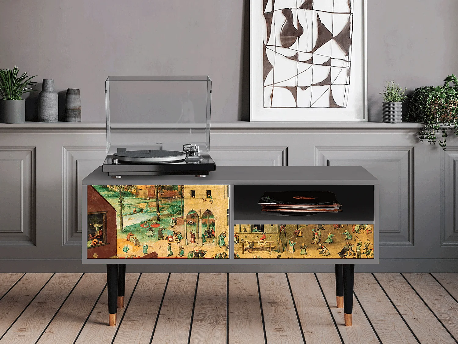 Mobile TV - 115х59х48 cm - T3 - Children Games, Grigio