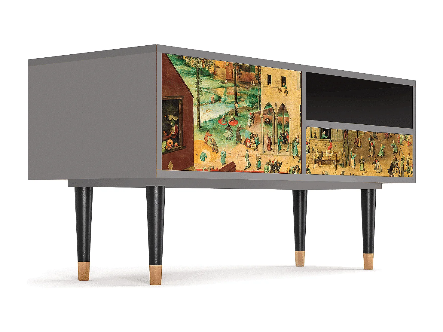 Mobile TV - 115х59х48 cm - T3 - Children Games, Grigio