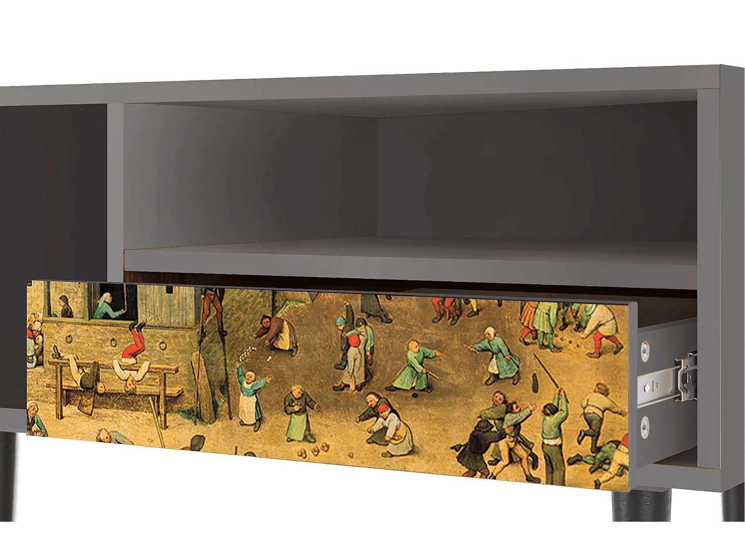 Mobile TV - 115х59х48 cm - T3 - Children Games, Grigio