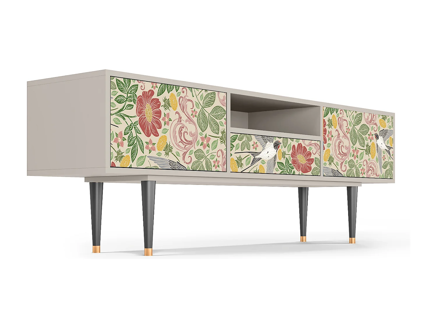 Mobile TV - 170х59х41 cm - T6 - Spring Swallow, Sabbia