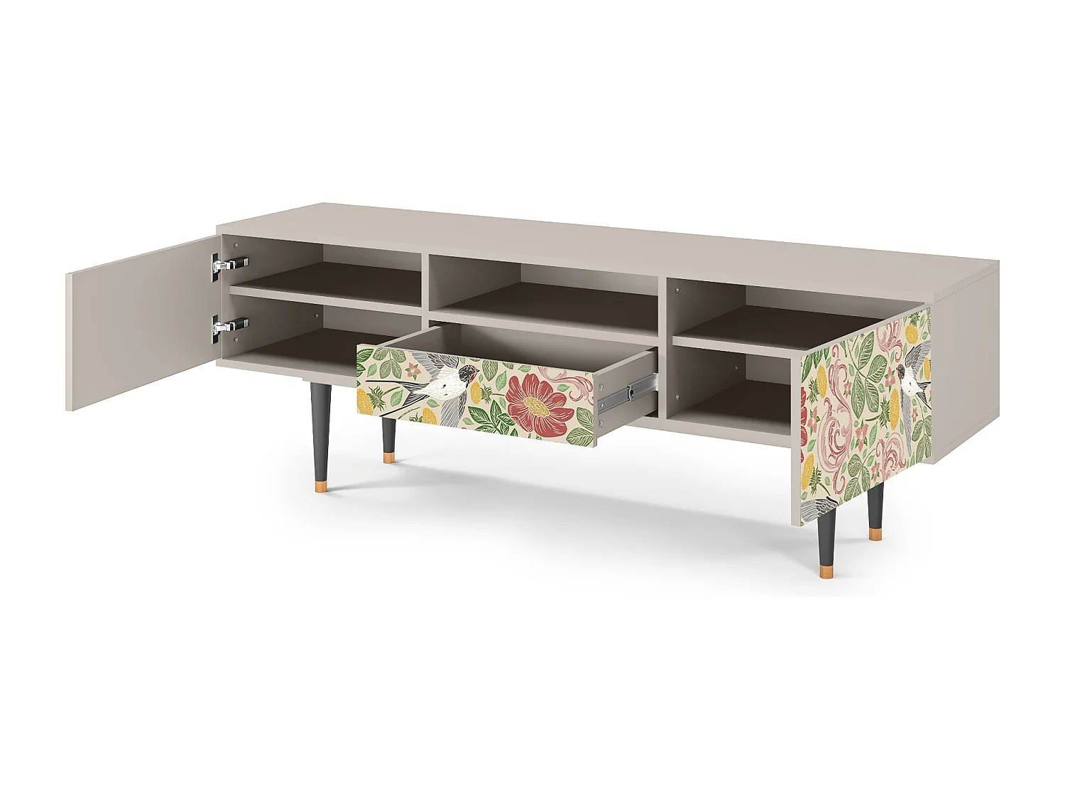 Mobile TV - 170х59х41 cm - T6 - Spring Swallow, Sabbia