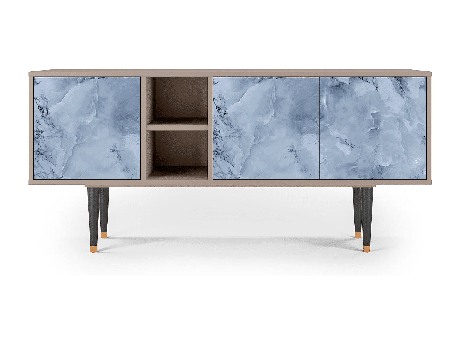 Szafka RTV - 150х69х41 cm - T5 - Feather Ice, Latte