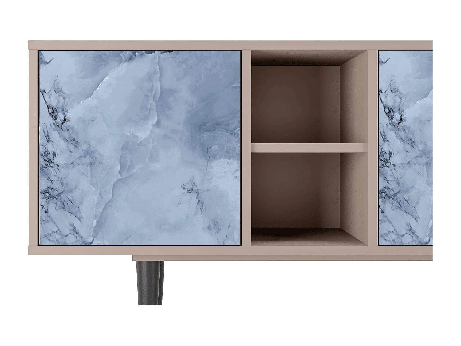 Szafka RTV - 150х69х41 cm - T5 - Feather Ice, Latte