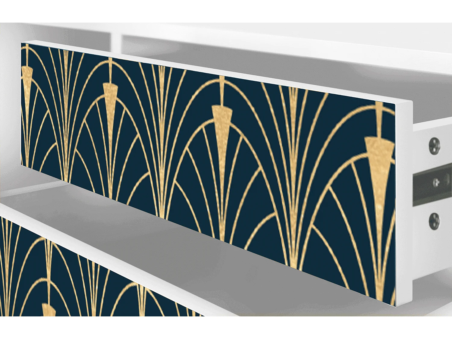 Mobile TV - 170х59х48 cm - T4 - Flower of the Nile, Bianco