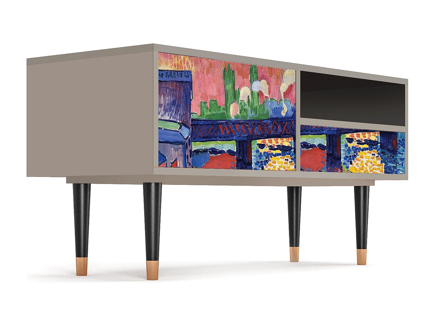 Mobile TV - 115х59х48 cm - T3 - Charing Cross Bridge, Sabbia