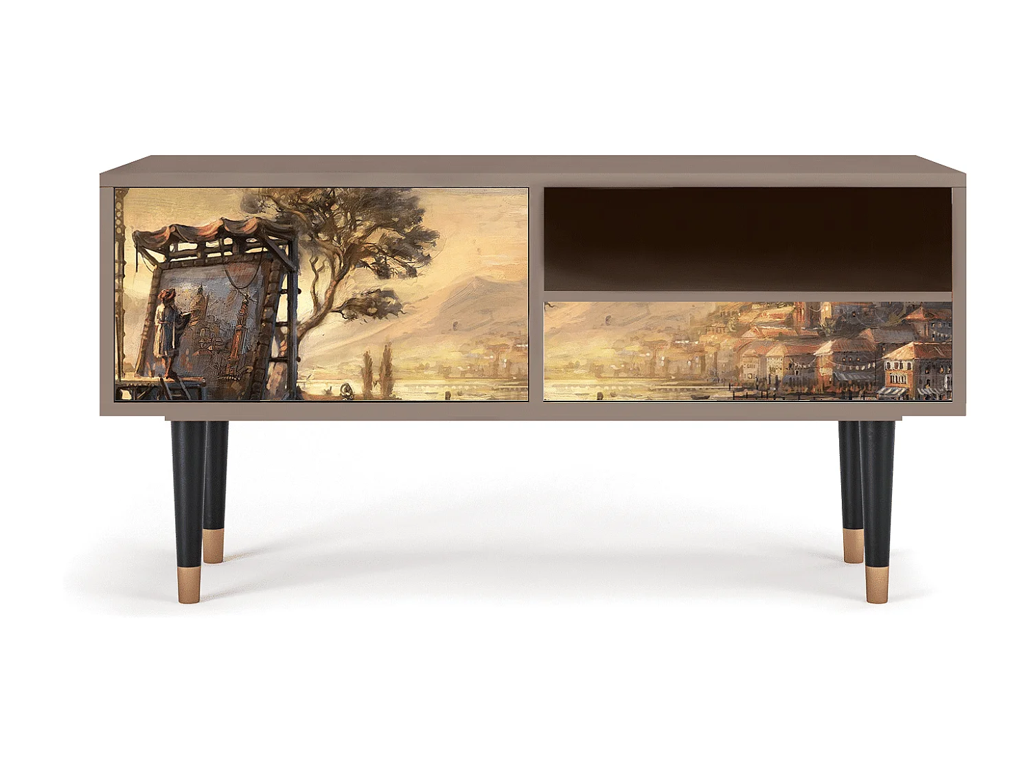 Meuble TV - 115х59х48 cm - T3 - Venice, Latte