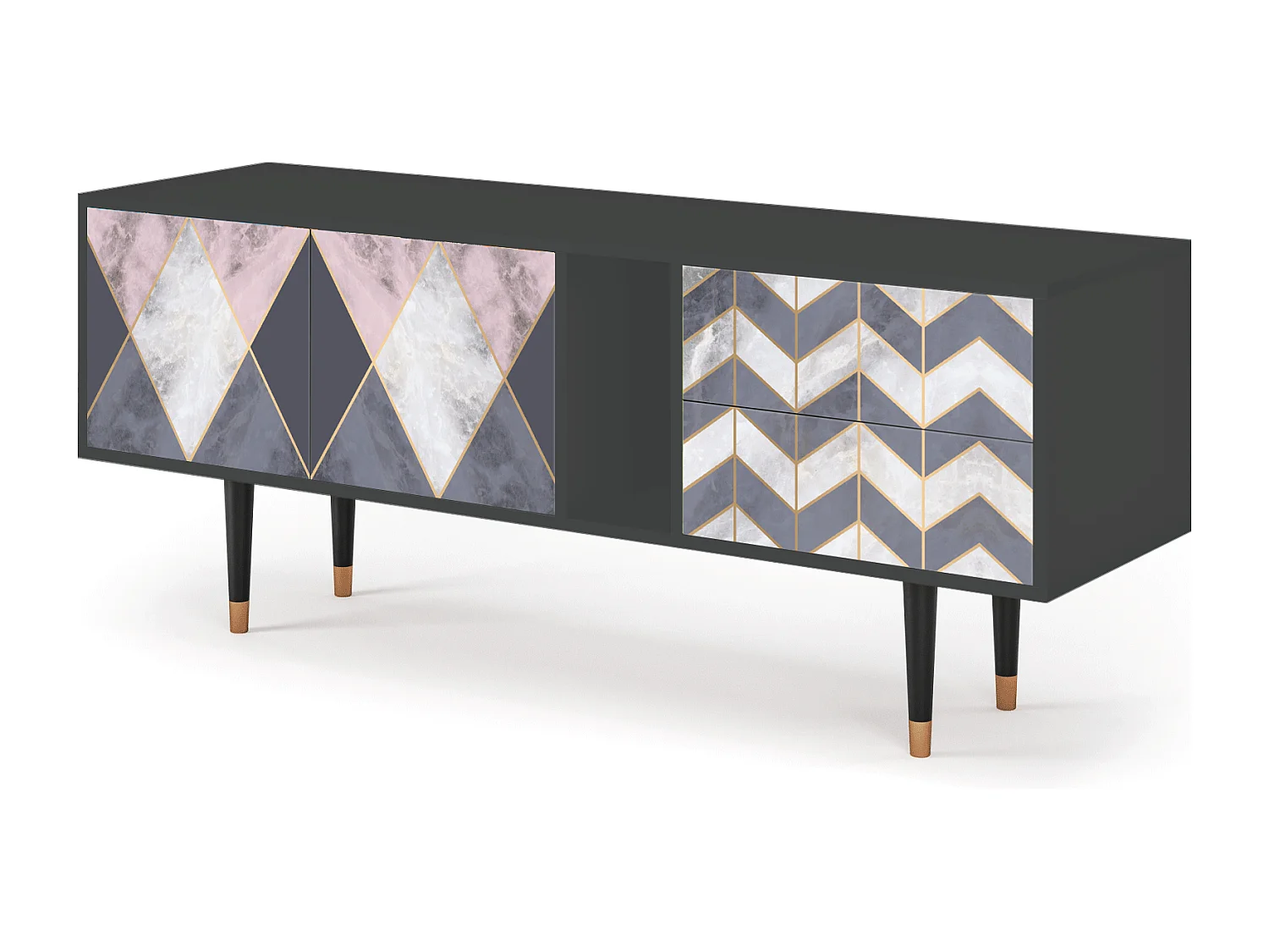 Meuble TV - 170х69х48 cm - T1 - Ideal Harmony, Anthracite