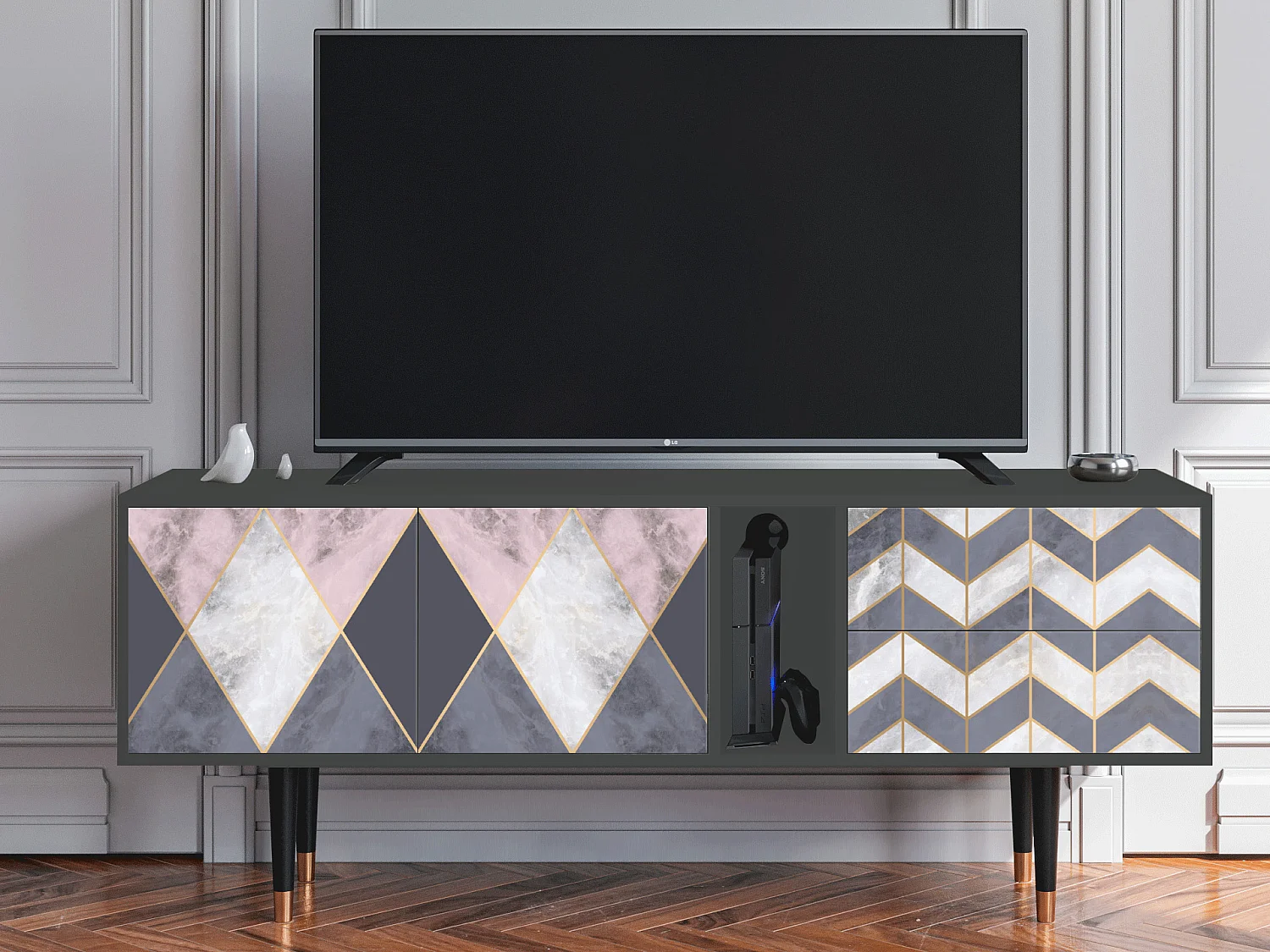 Meuble TV - 170х69х48 cm - T1 - Ideal Harmony, Anthracite