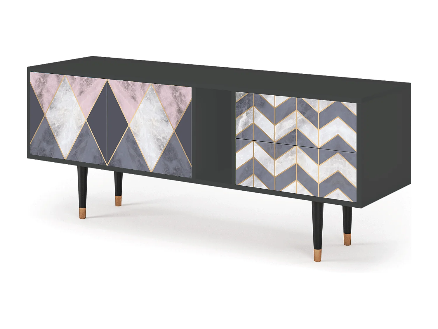 Meuble TV - 170х69х48 cm - T1 - Ideal Harmony, Anthracite