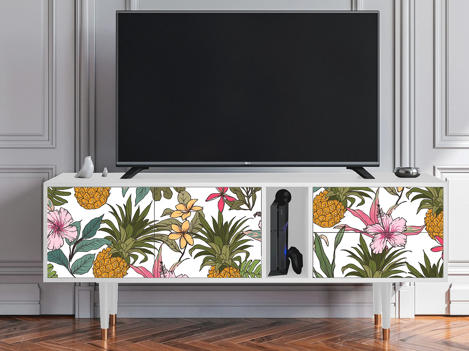 Meuble TV - 170х69х48 cm - T1 - Estival Fruit, Blanc